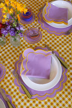 Lilac Scallop Amerikan Servisi + Peçete