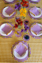 Lilac Scallop Amerikan Servisi + Peçete