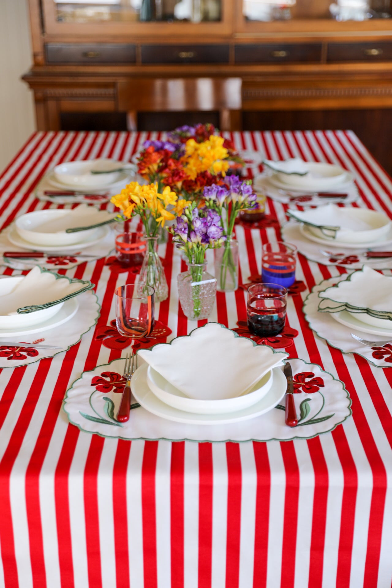 Ebony Toile Tablecloth