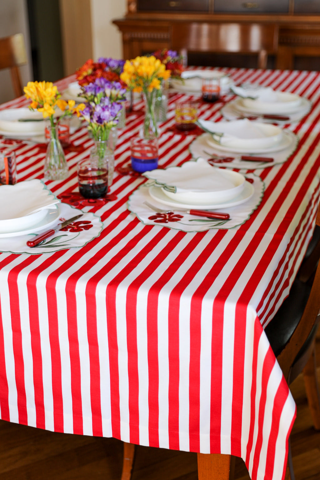 Ebony Toile Tablecloth