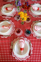 Rose&Red Scallop Amerikan Servisi + Peçete