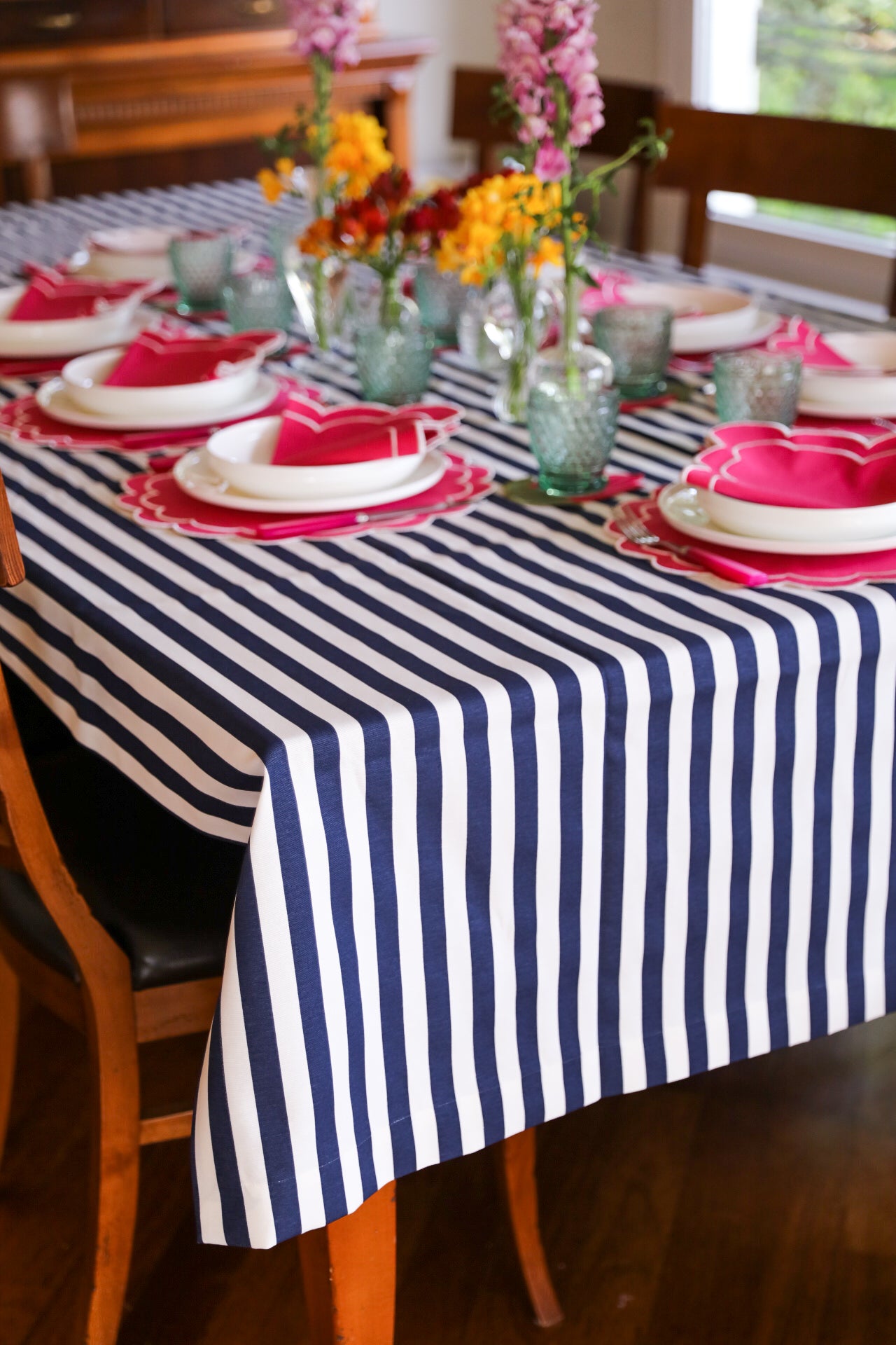 Ebony Toile Tablecloth
