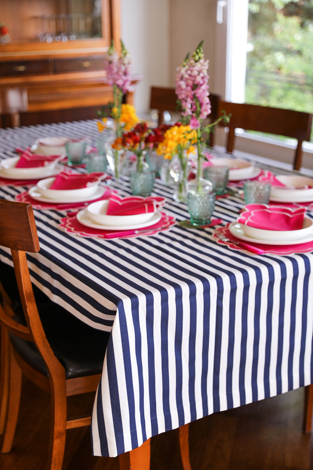 Ebony Toile Tablecloth