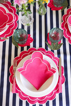 Fuchsia Scallop 2'li Amerikan Servisi