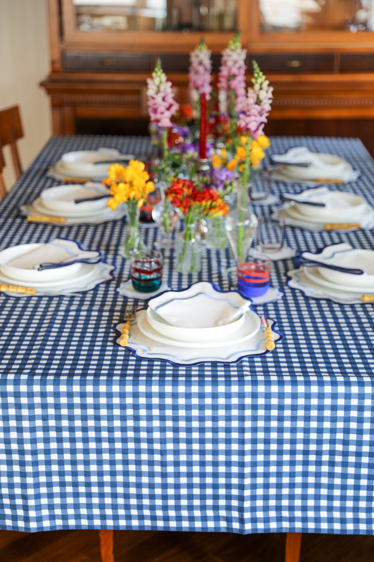 Ebony Toile Tablecloth