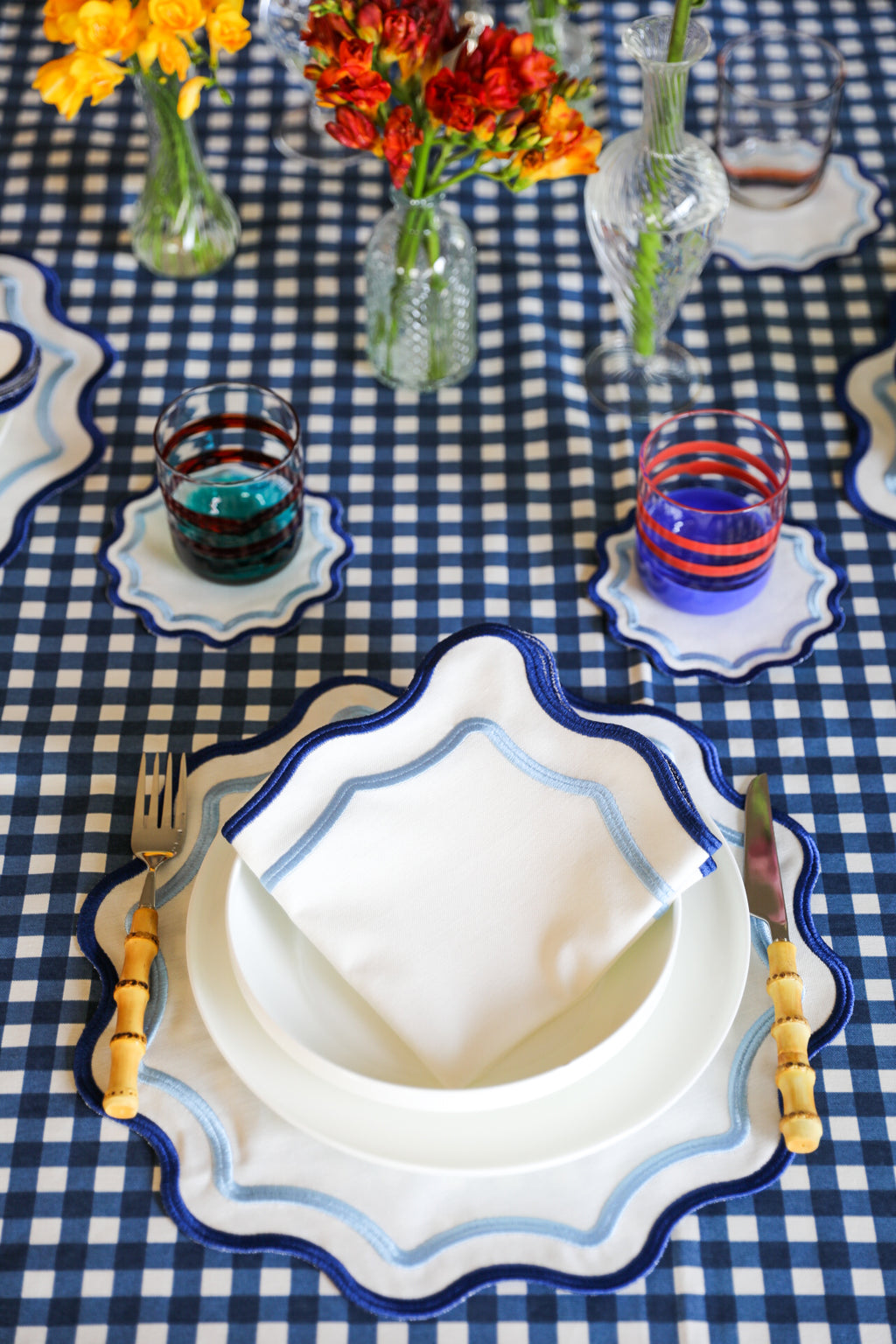 Green Wave Placemat + Napkin