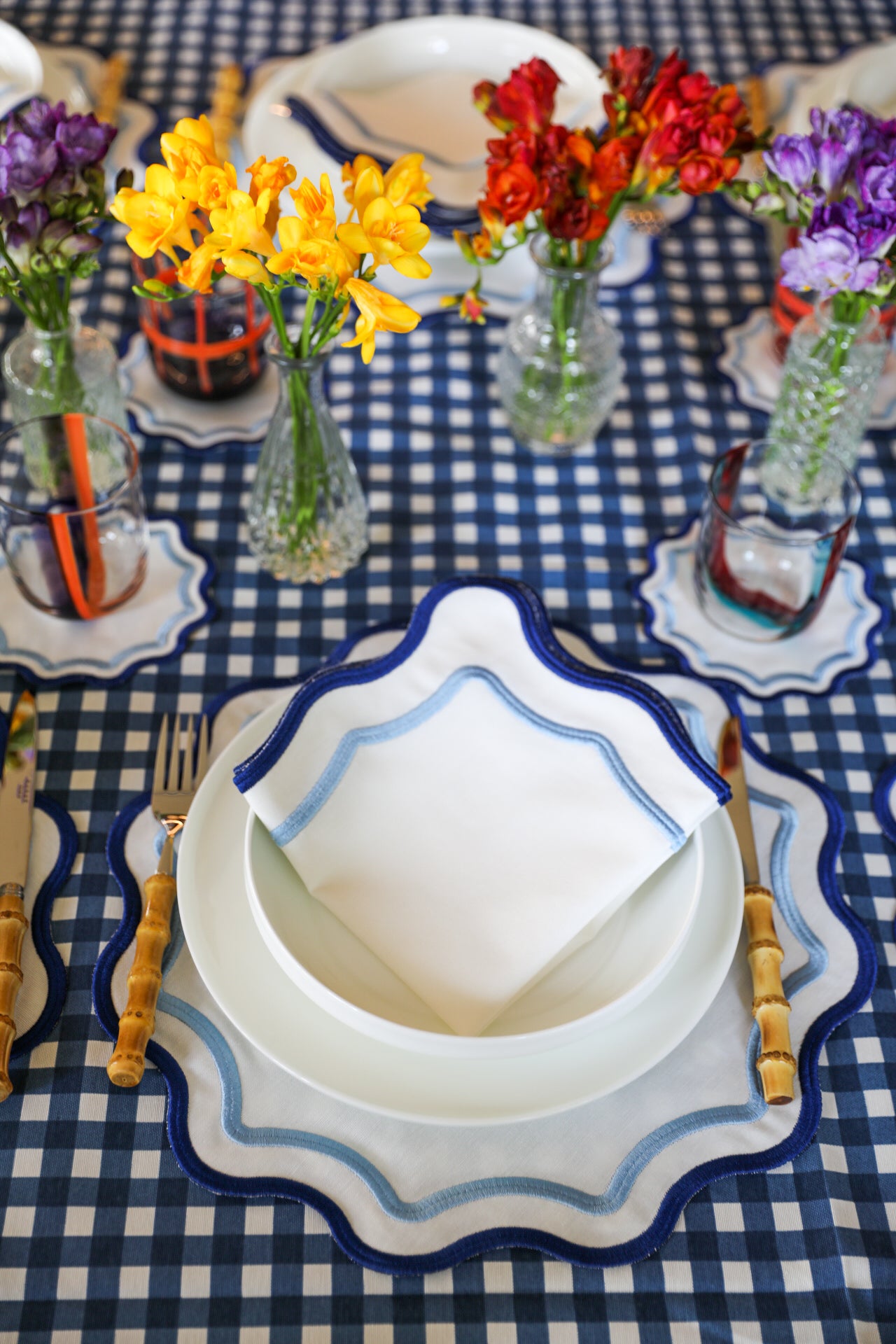 Green Wave Placemat + Napkin