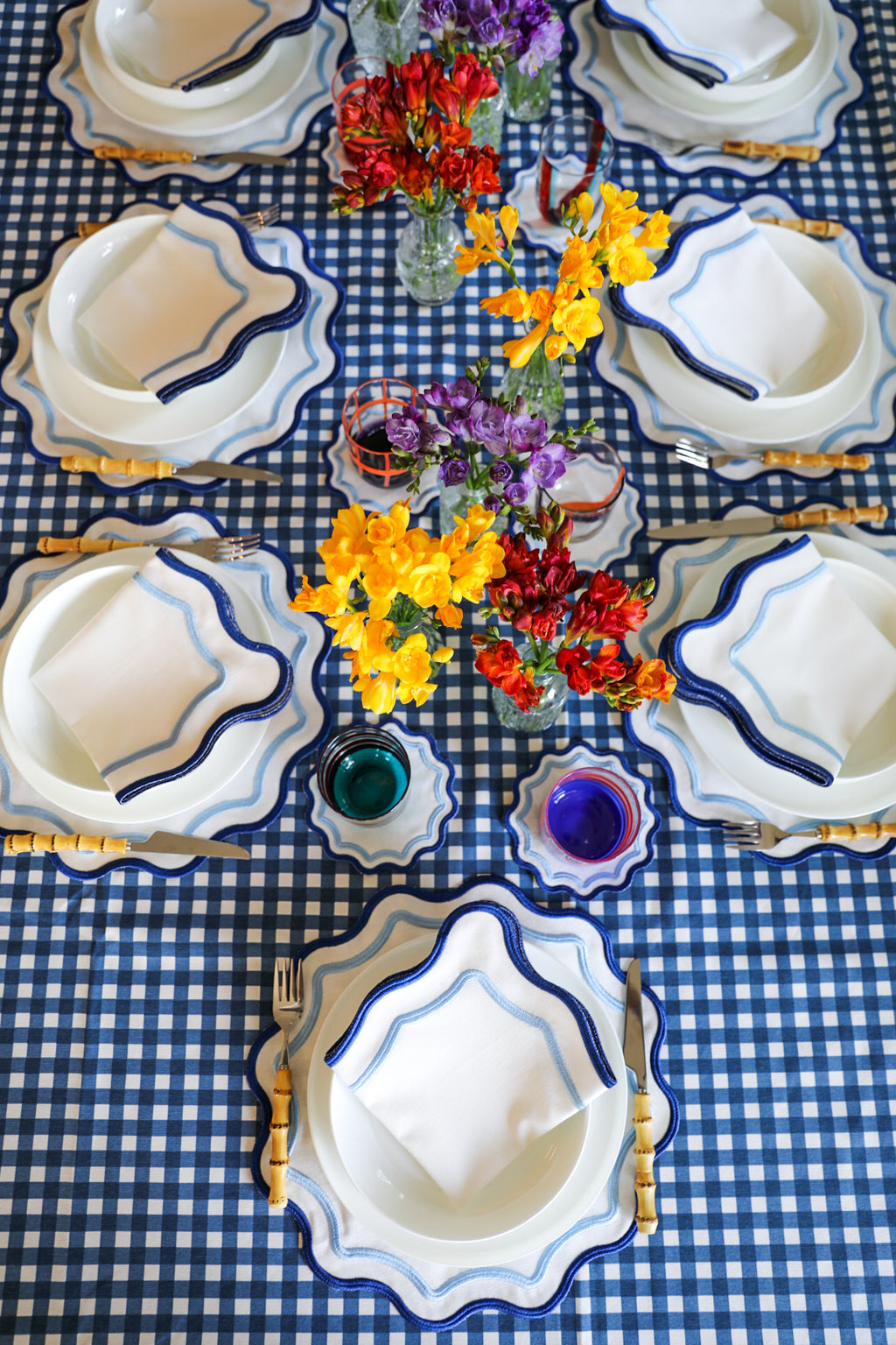 Green Wave Placemat + Napkin