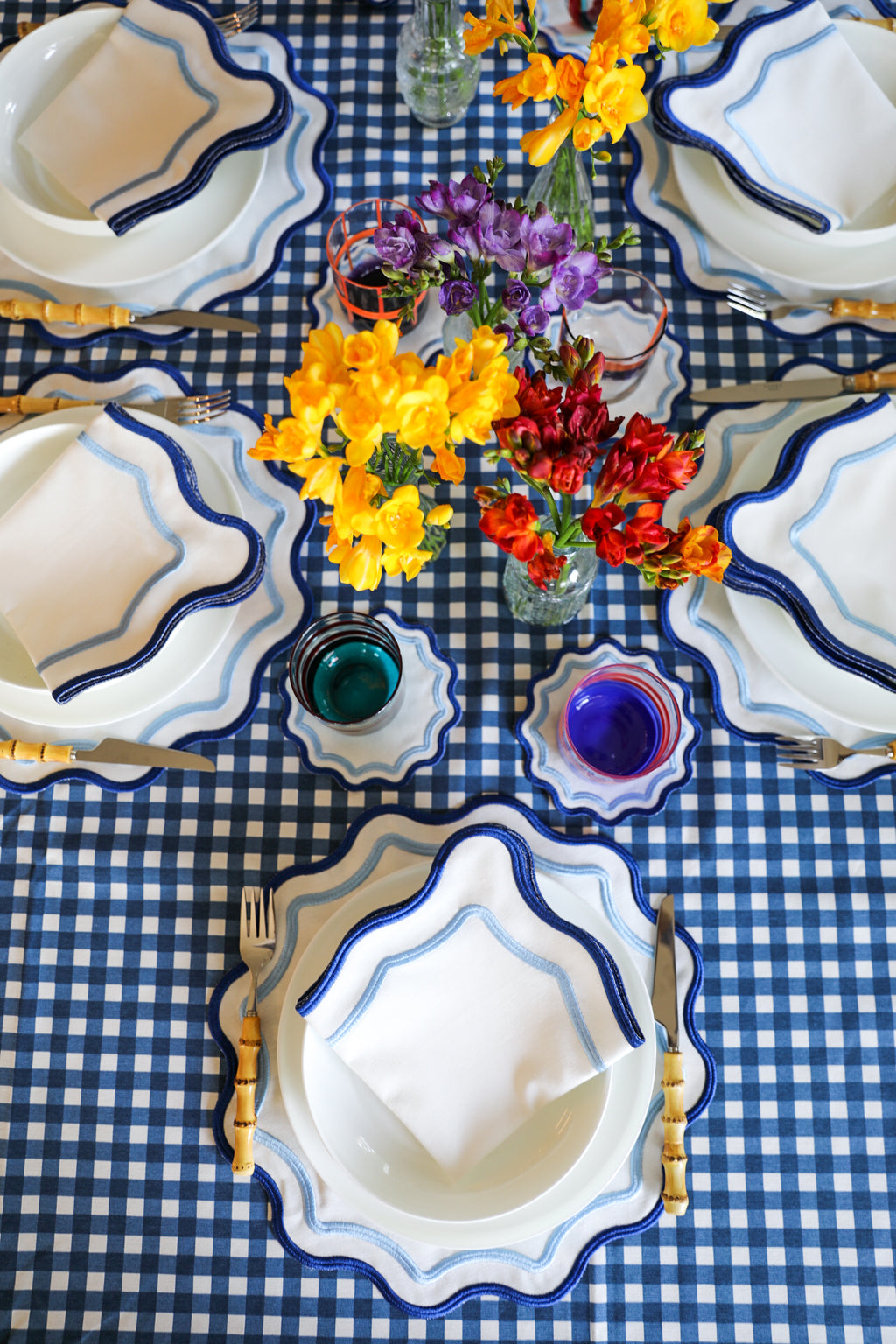 Green Wave Placemat + Napkin
