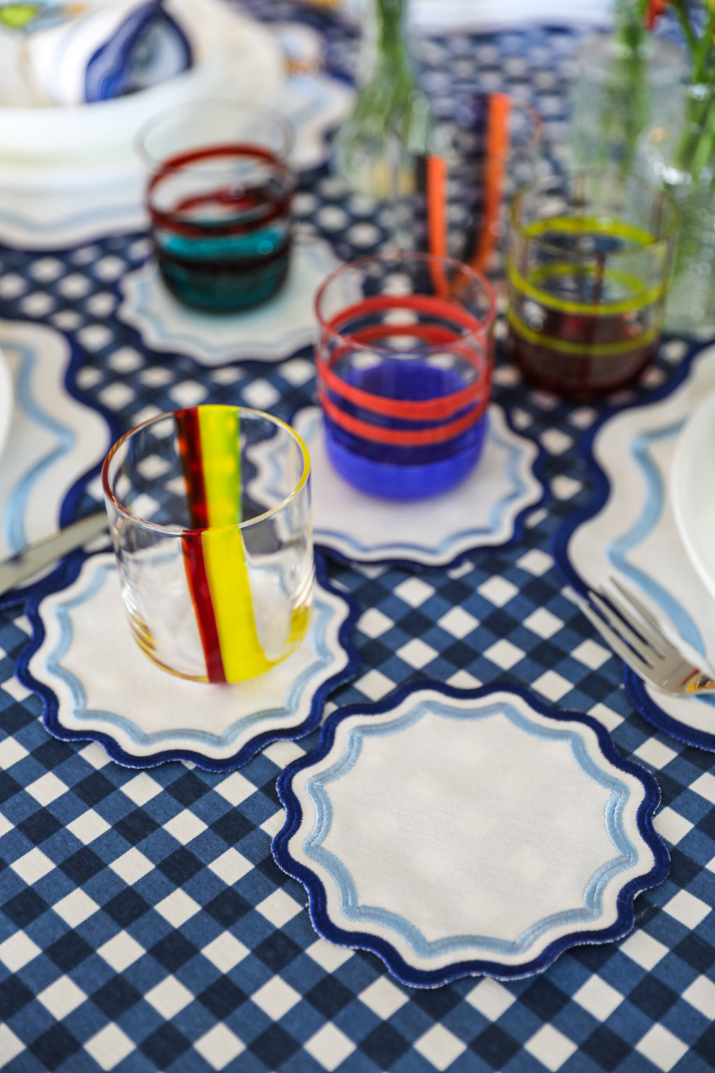 Green Wave Cocktail Napkin (Set of 4)