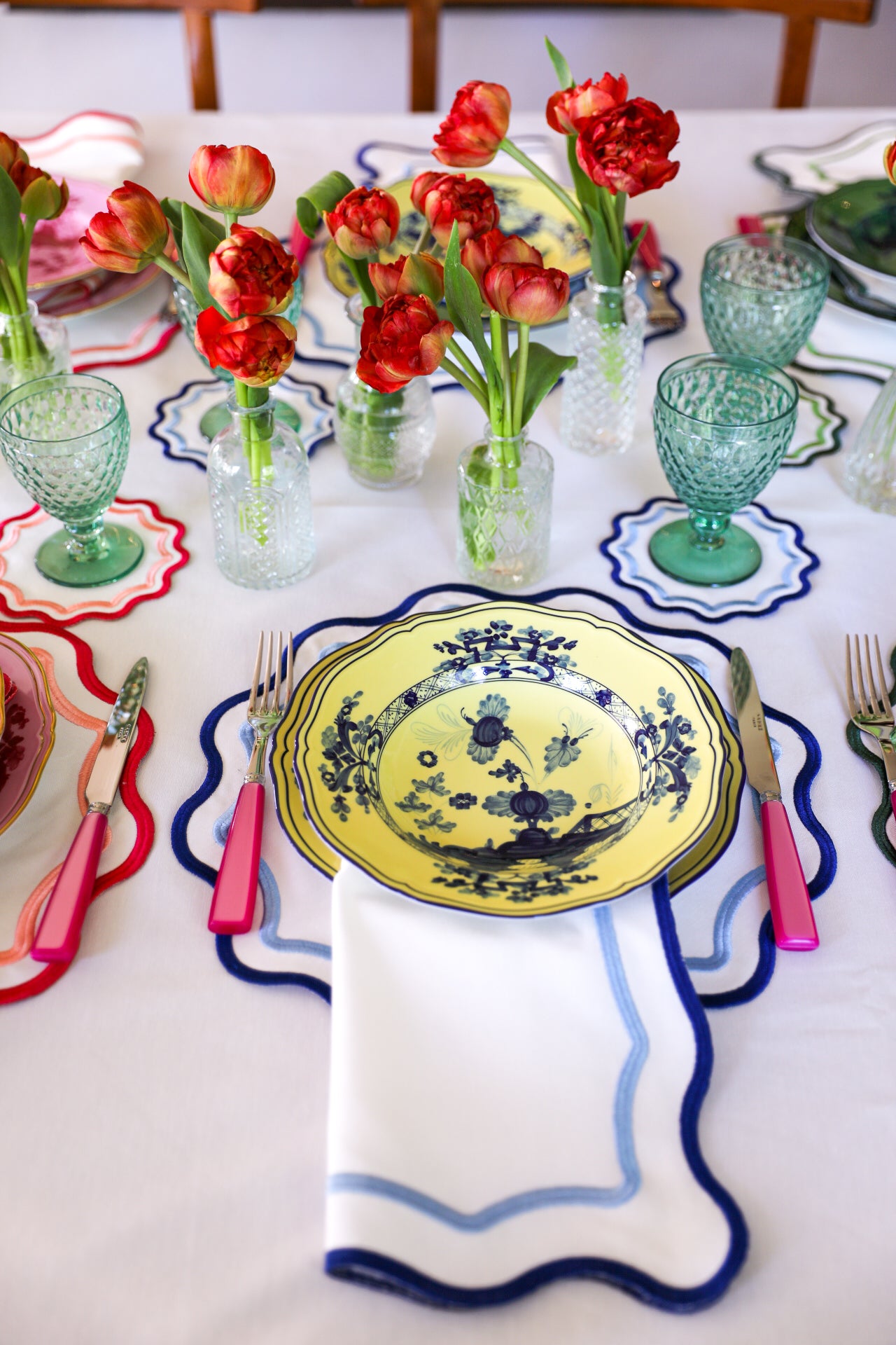 Green Wave Placemat + Napkin