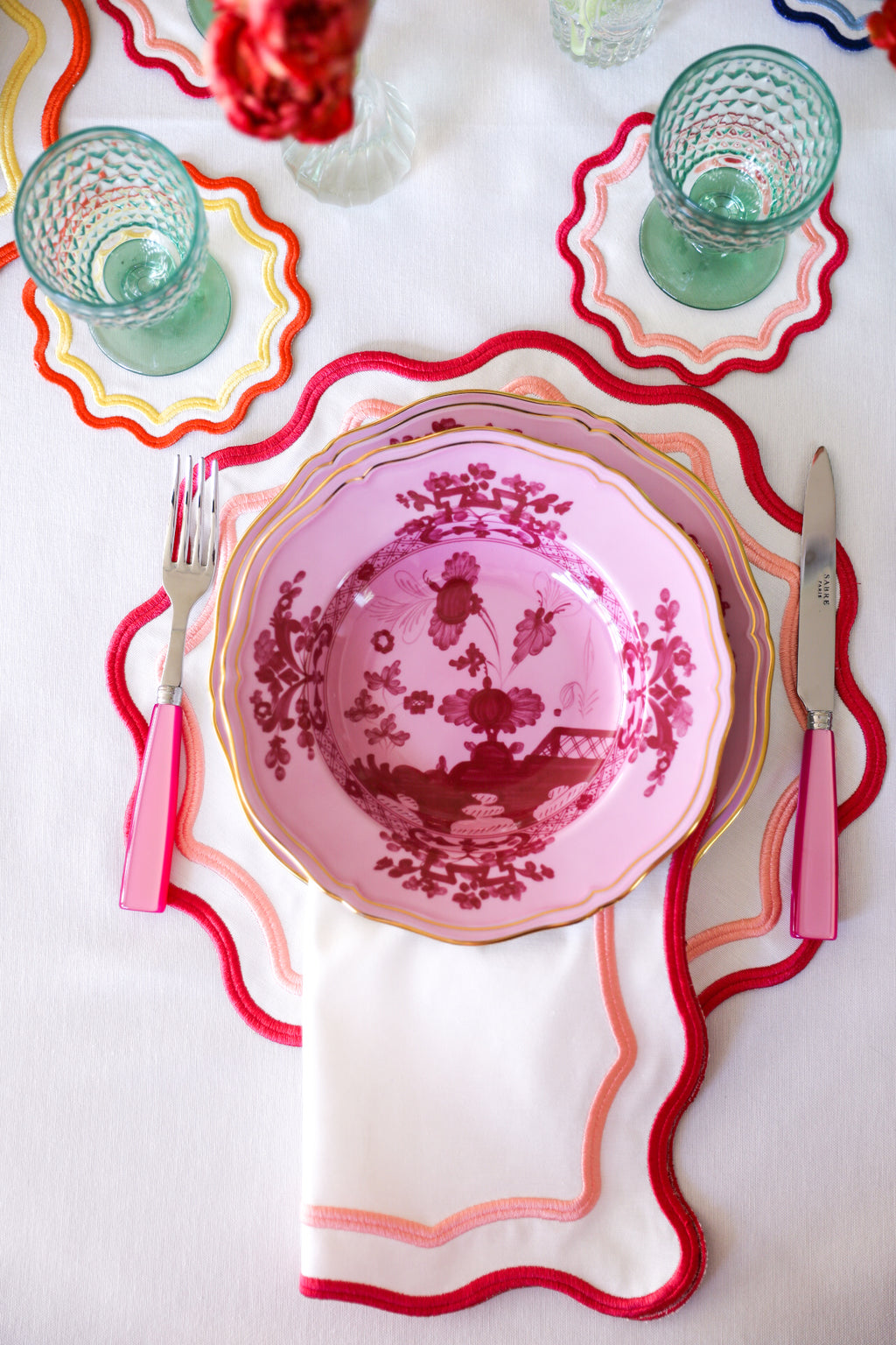 Colorful Scallop Napkin (Set of 4)