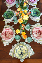 Gold Camellia Placemat + Coaster (Set of 4)