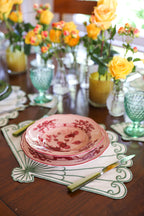 Gold Camellia Placemat + Coaster (Set of 4)