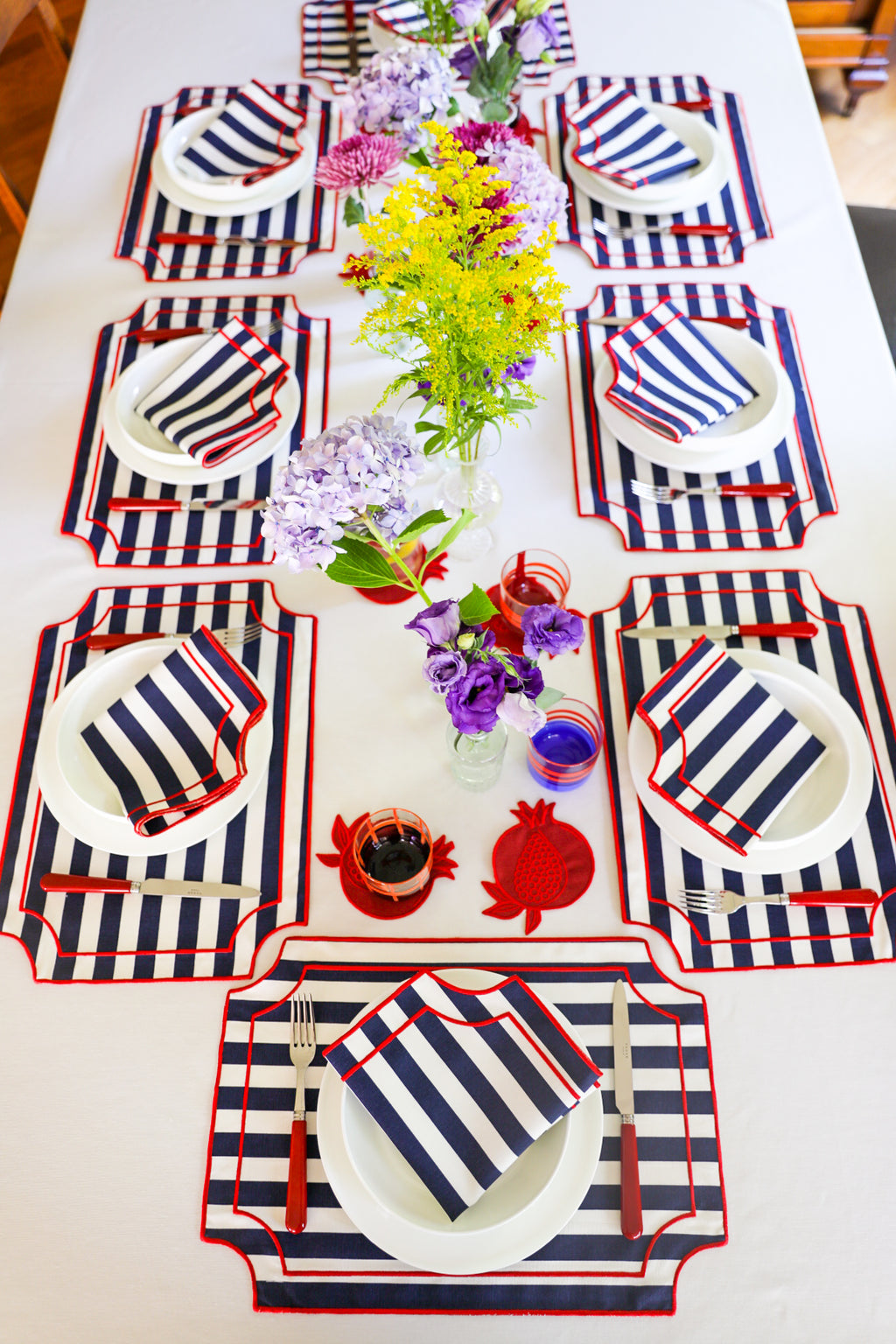 Green Wave Placemat + Napkin