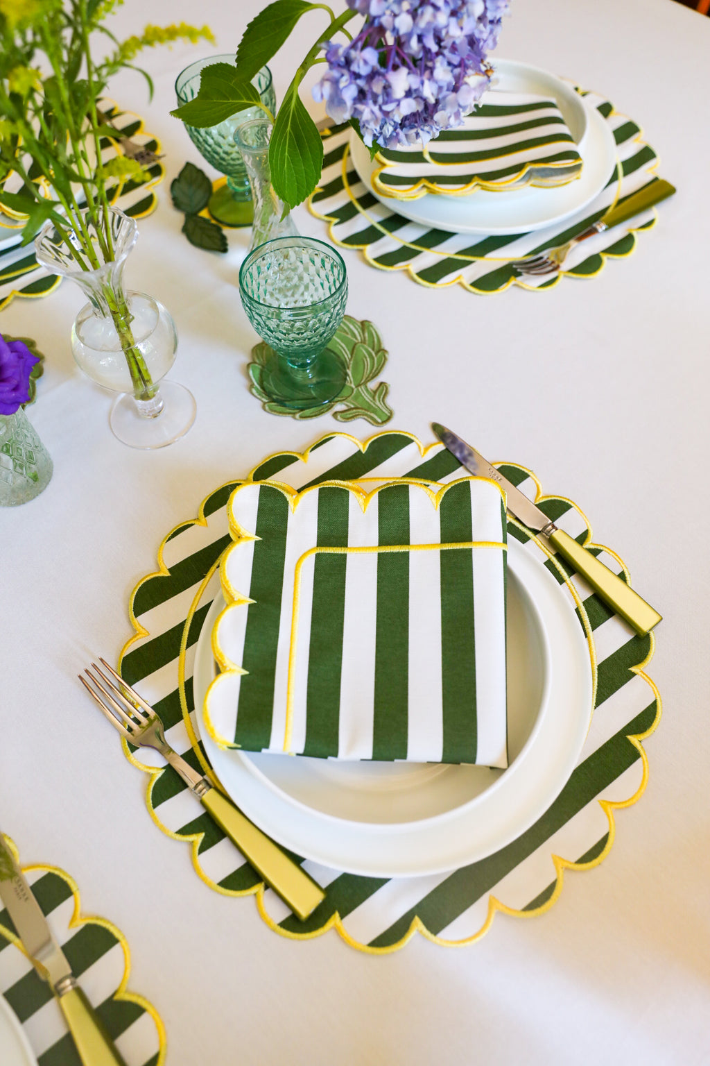 Green Wave Napkin (Set of 2)
