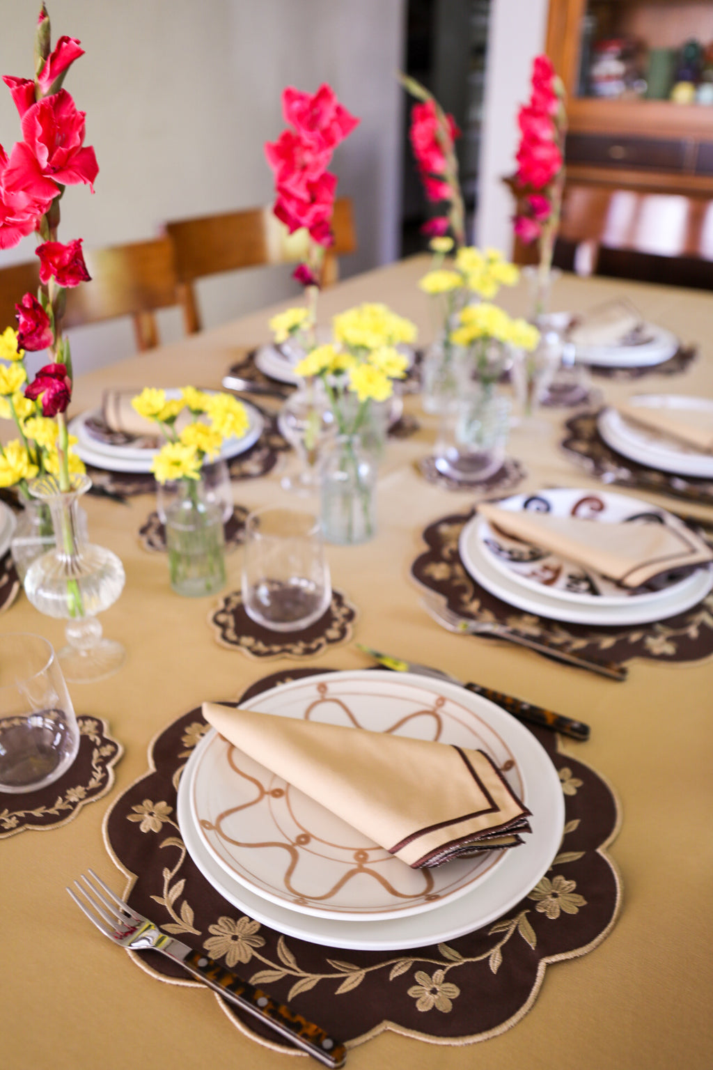 Green Wave Placemat + Napkin