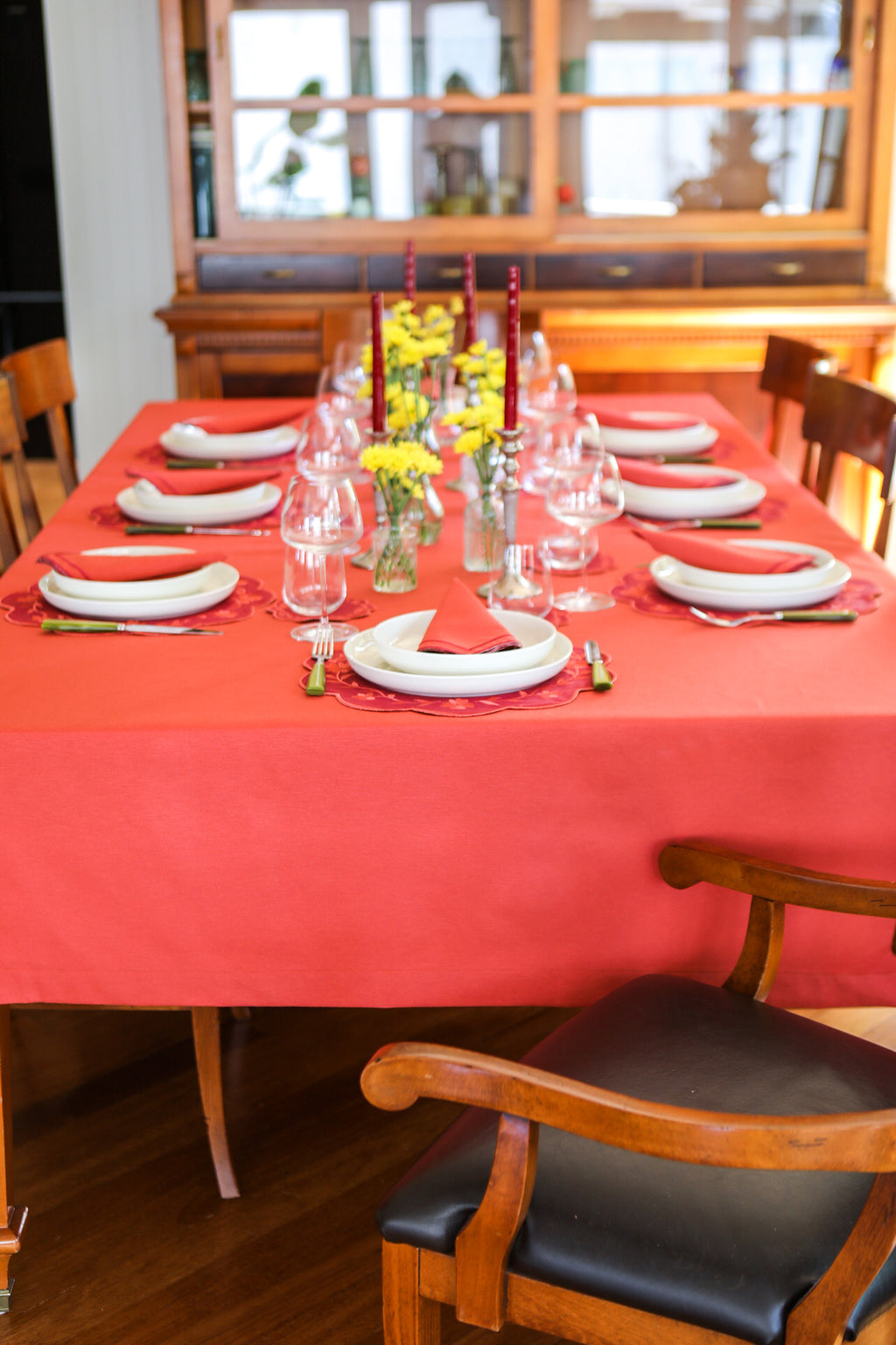 Ebony Toile Tablecloth