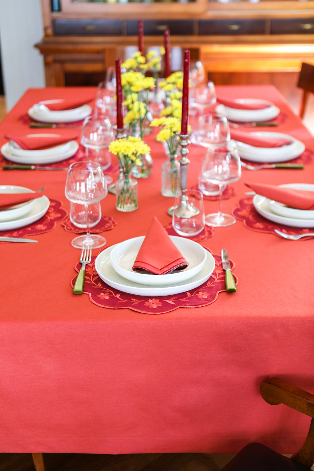 Ebony Toile Tablecloth