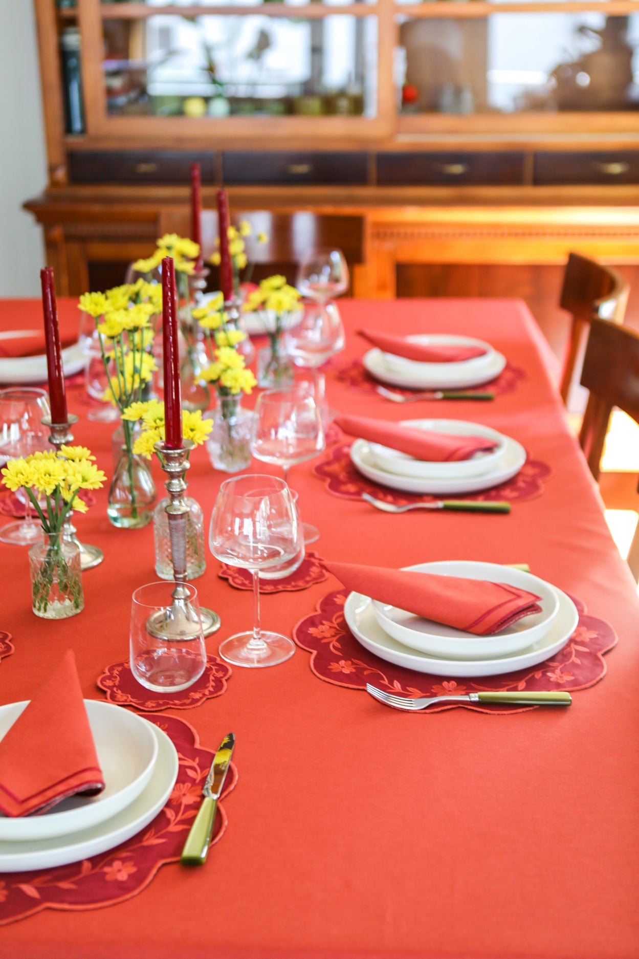 Ebony Toile Tablecloth