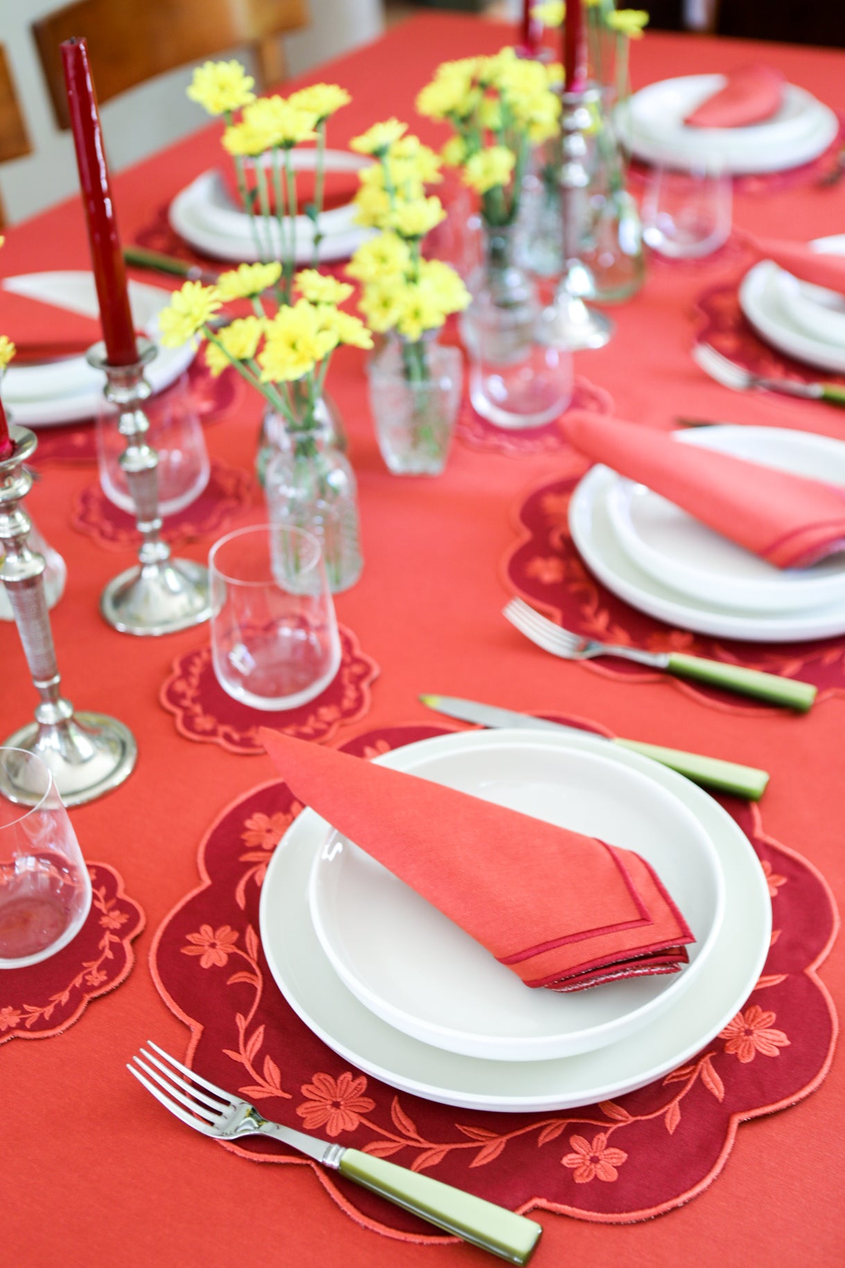 Green Wave Placemat + Napkin
