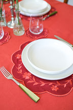 Gold Camellia Placemat + Coaster (Set of 4)