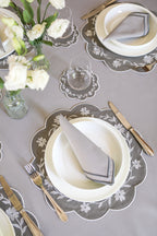 Gold Camellia Placemat + Coaster (Set of 4)