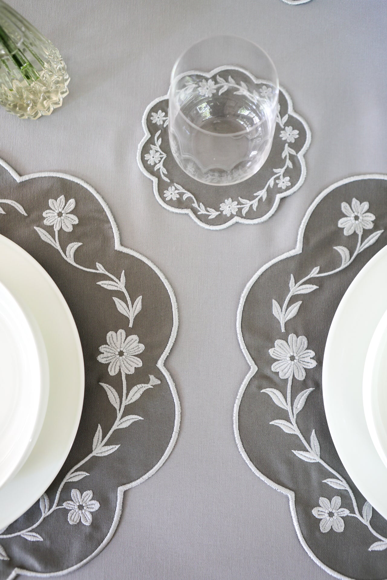 Gold Camellia Placemat + Coaster (Set of 4)