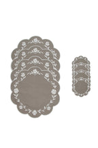 Gold Camellia Placemat + Coaster (Set of 4)