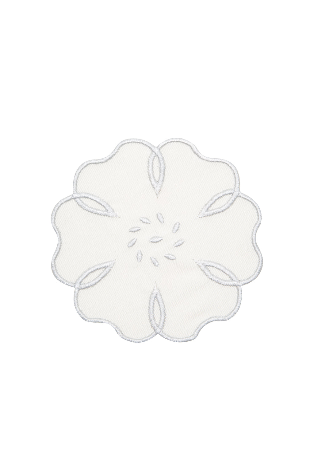 Silver Camellia Cocktail Napkin (Set of 4)