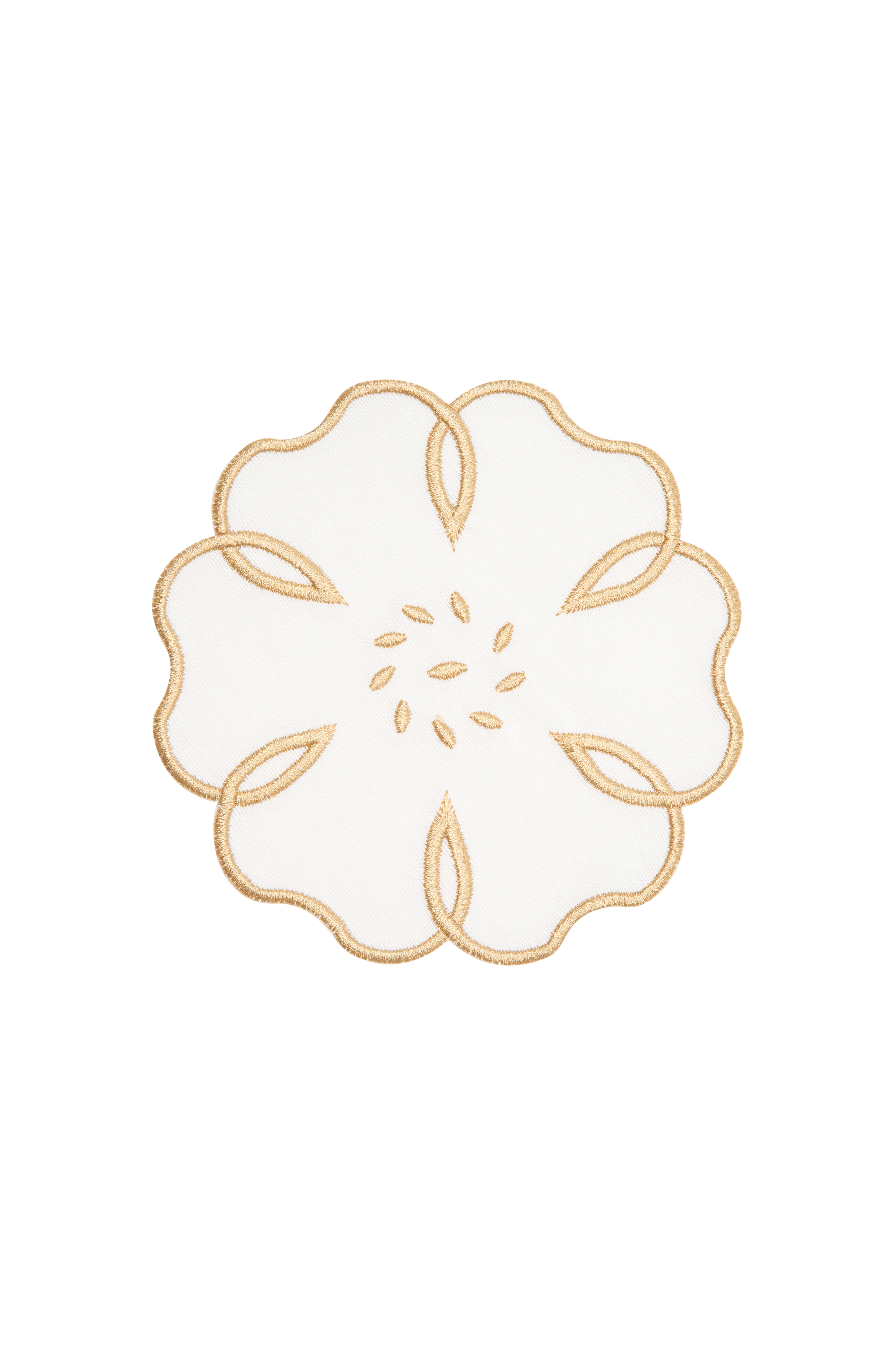 Gold Camellia 4'lü Bardak Altlığı