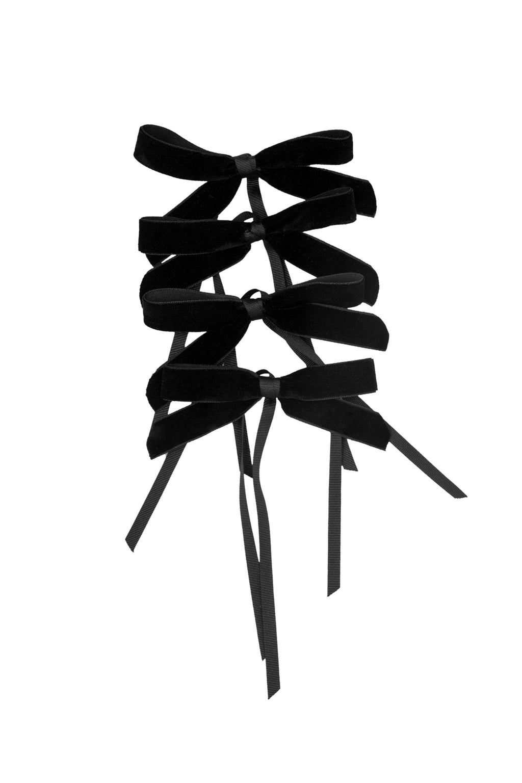 Siyah Kurdele Peçete Halkası (4'lü)