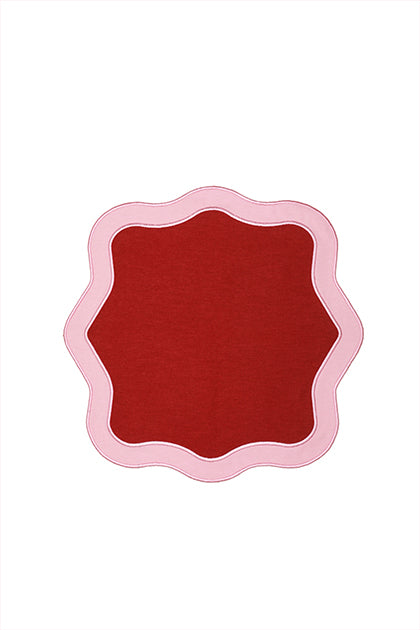 Rose&Burgundy Wave Napkin (Set of 2)