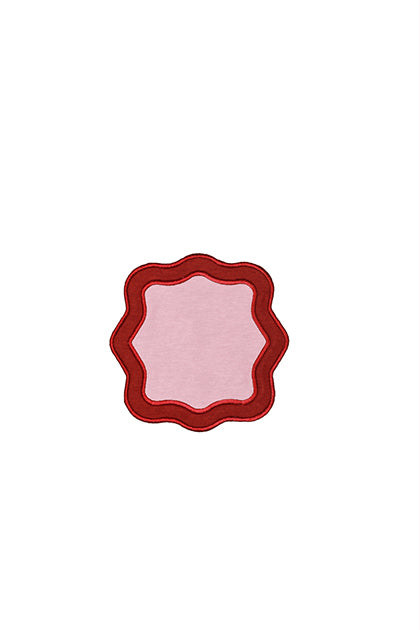 Rose&Burgundy Wave 4’lü Bardak Altlığı