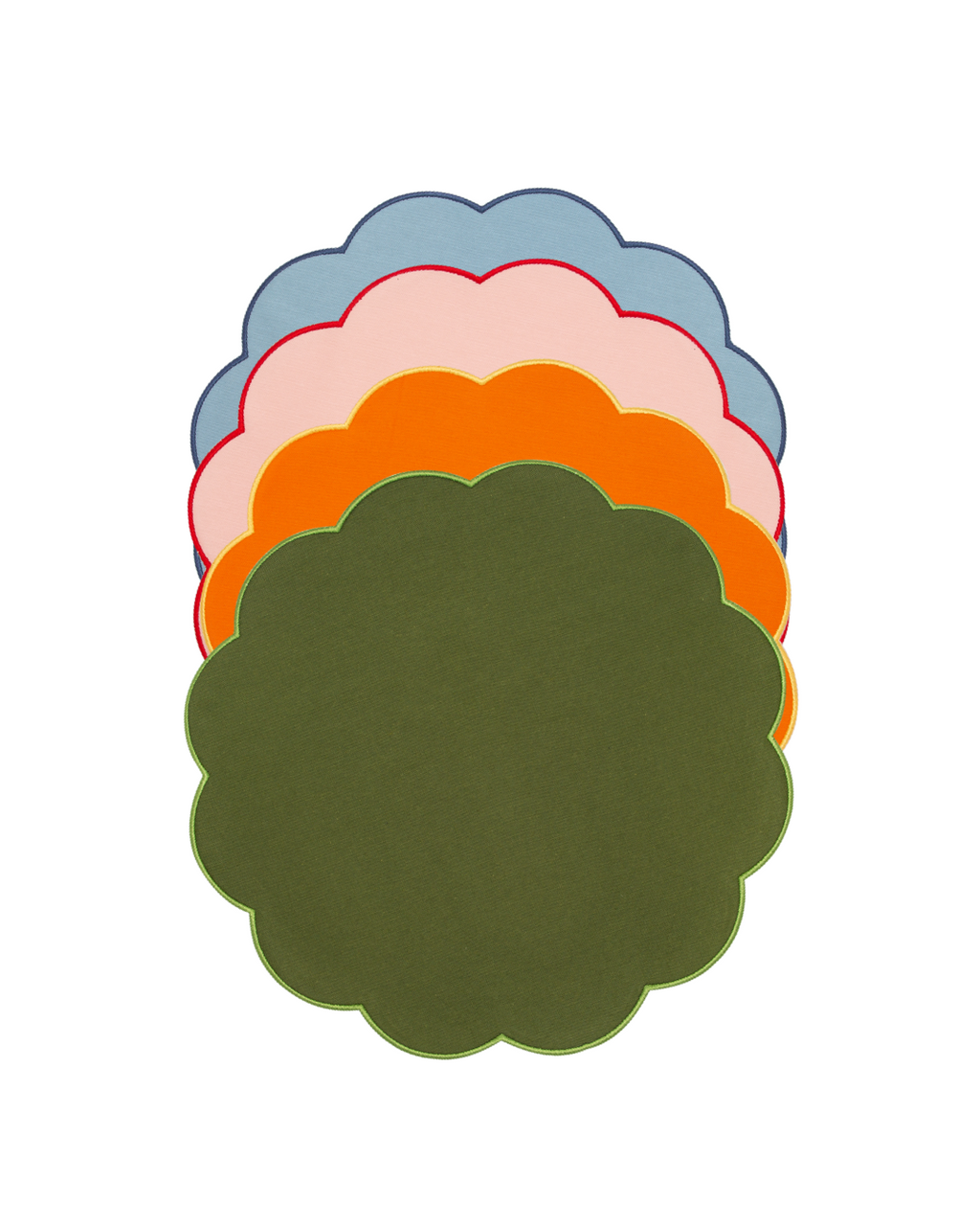 Colorful Scallop Napkin (Set of 4)