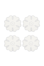 Silver Camellia Cocktail Napkin (Set of 4)