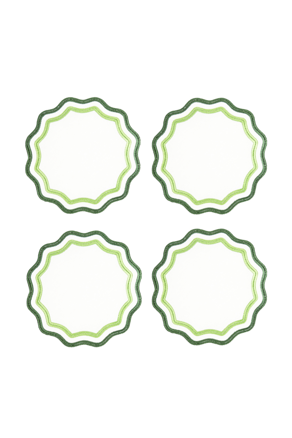 Green Wave 4'lü Bardak Altlığı