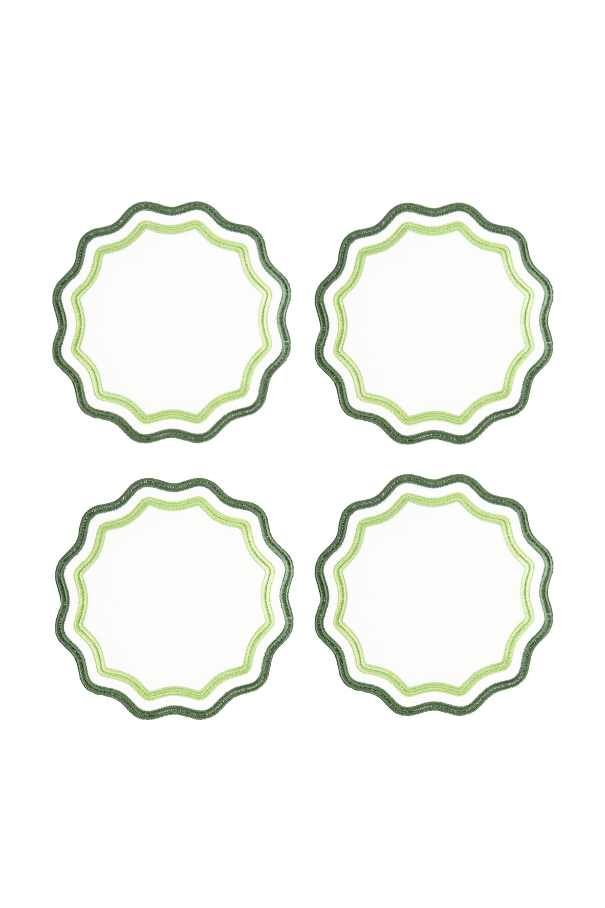 Green Wave 4'lü Bardak Altlığı