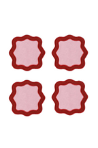 Rose&Burgundy Wave 4’lü Bardak Altlığı
