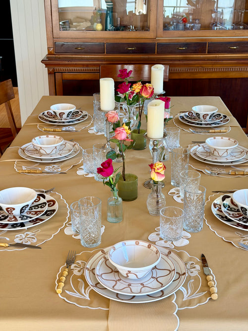 Ebony Toile Tablecloth
