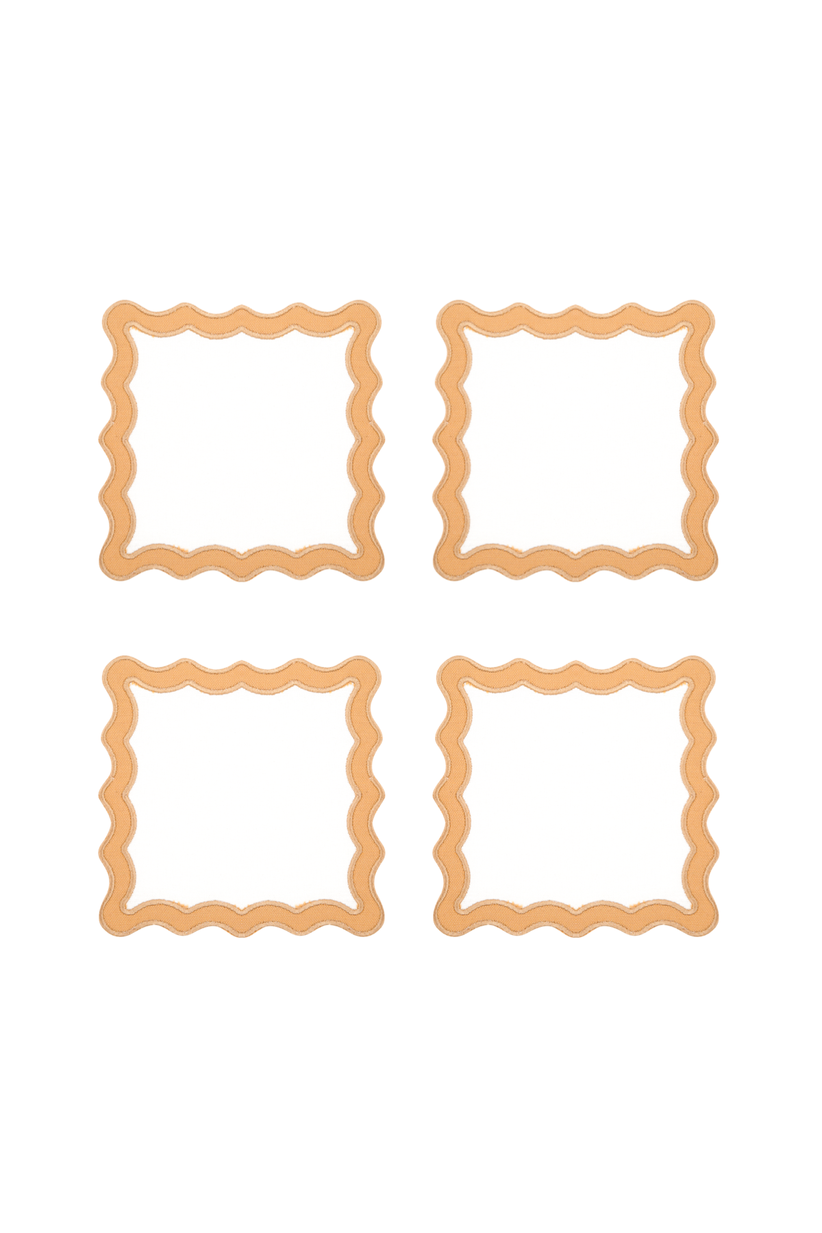Beige Wave Cocktail Napkin (Set of 4)