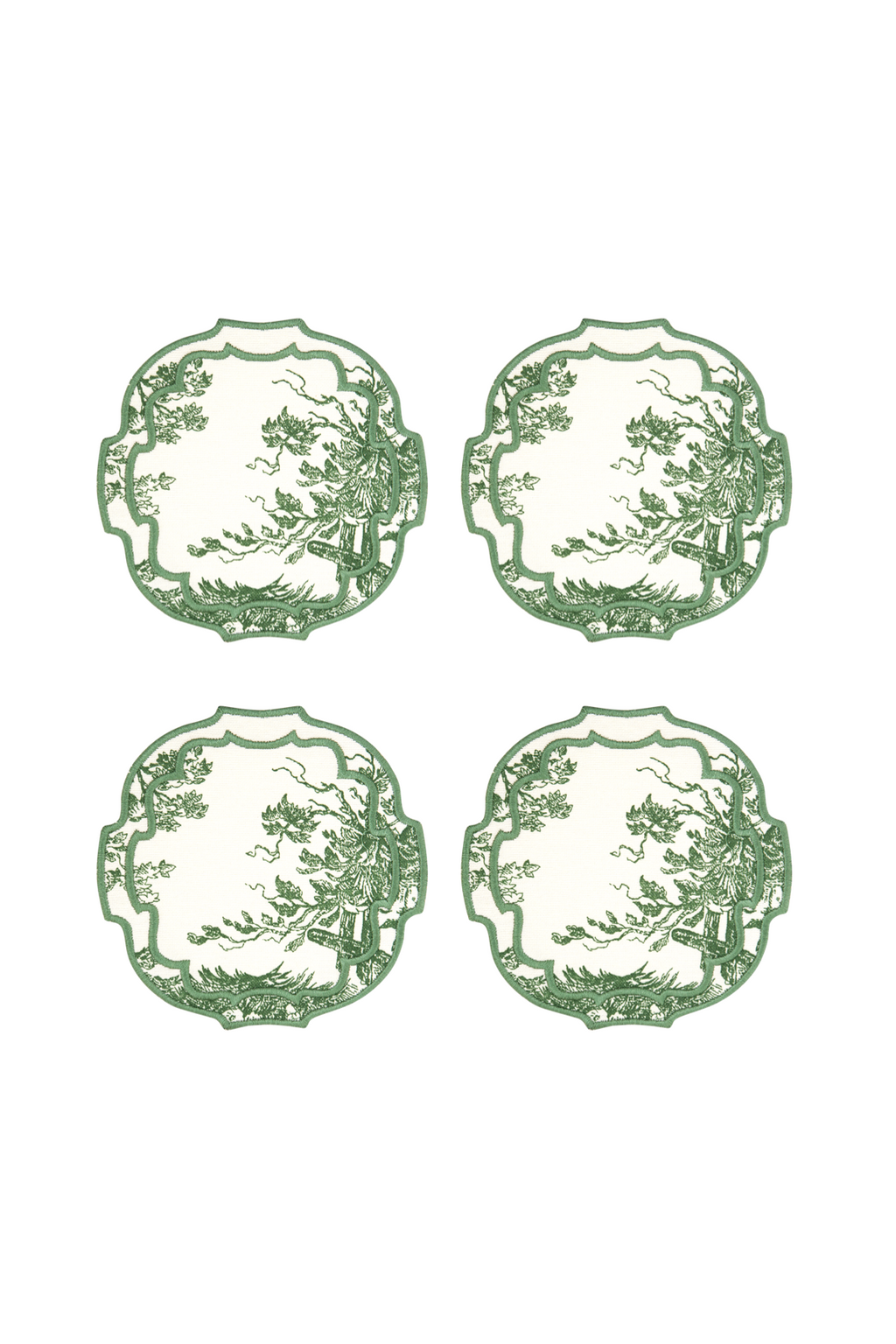 Emerald Toile 4'lü Bardak Altlığı