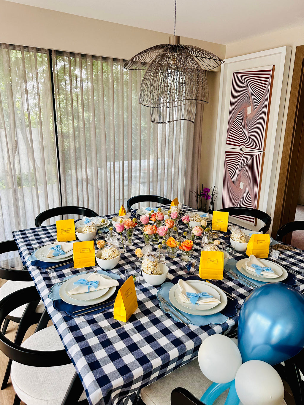 Mavi Kurdele Peçete Halkası (4'lü)