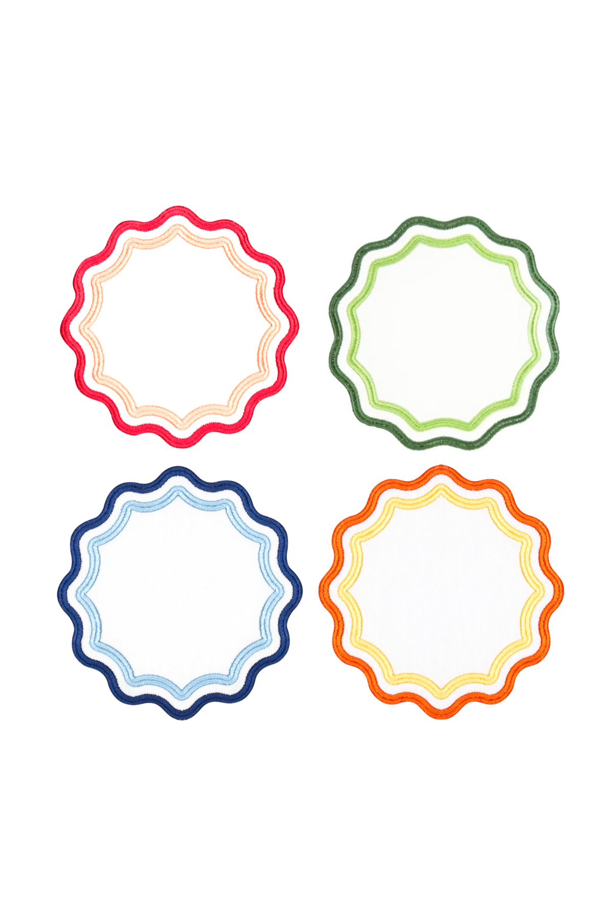 Colorful Wave 4'lü Bardak Altlığı