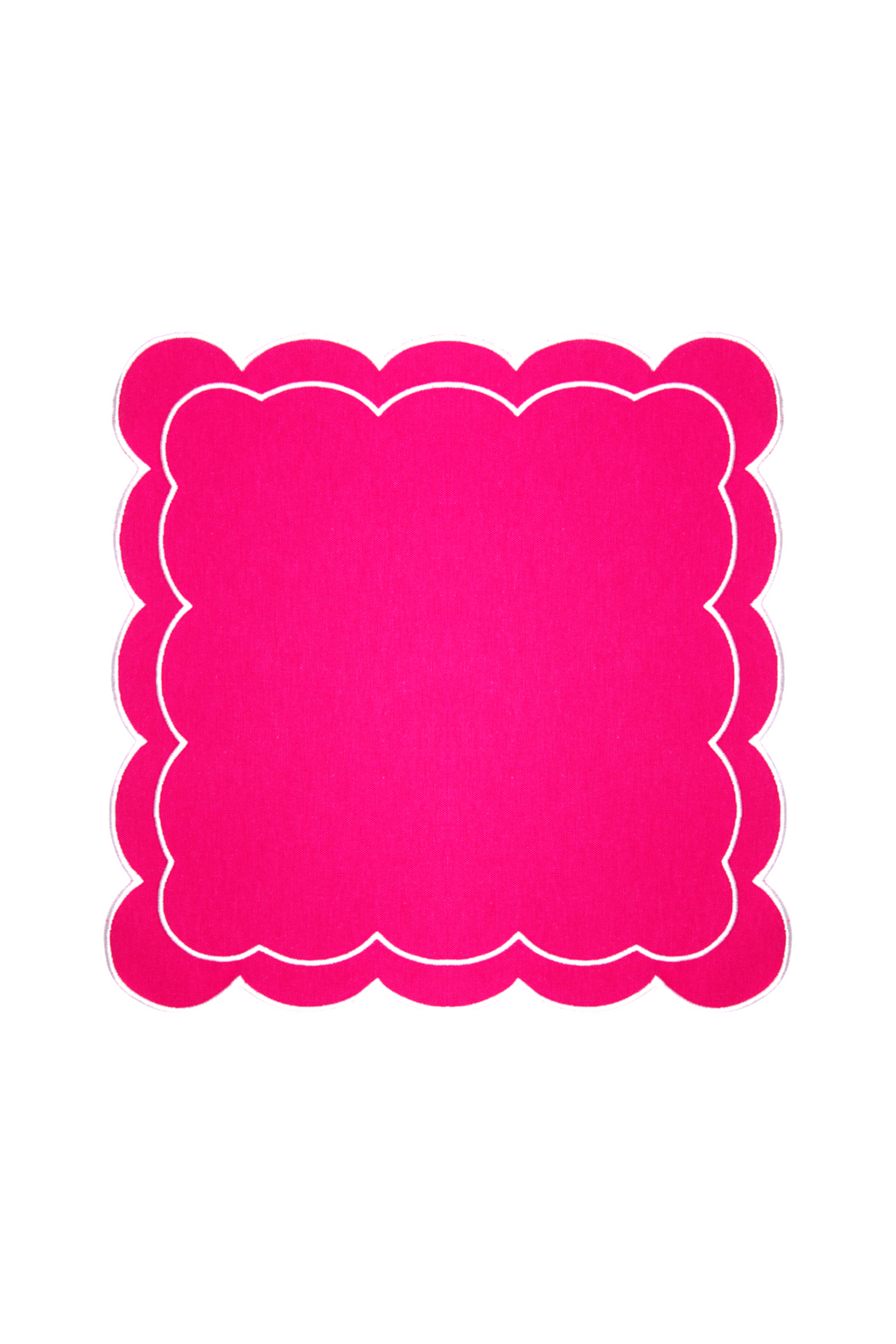 Fuchsia Scallop Amerikan Servisi + Peçete