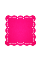 Fuchsia Scallop Amerikan Servisi + Peçete