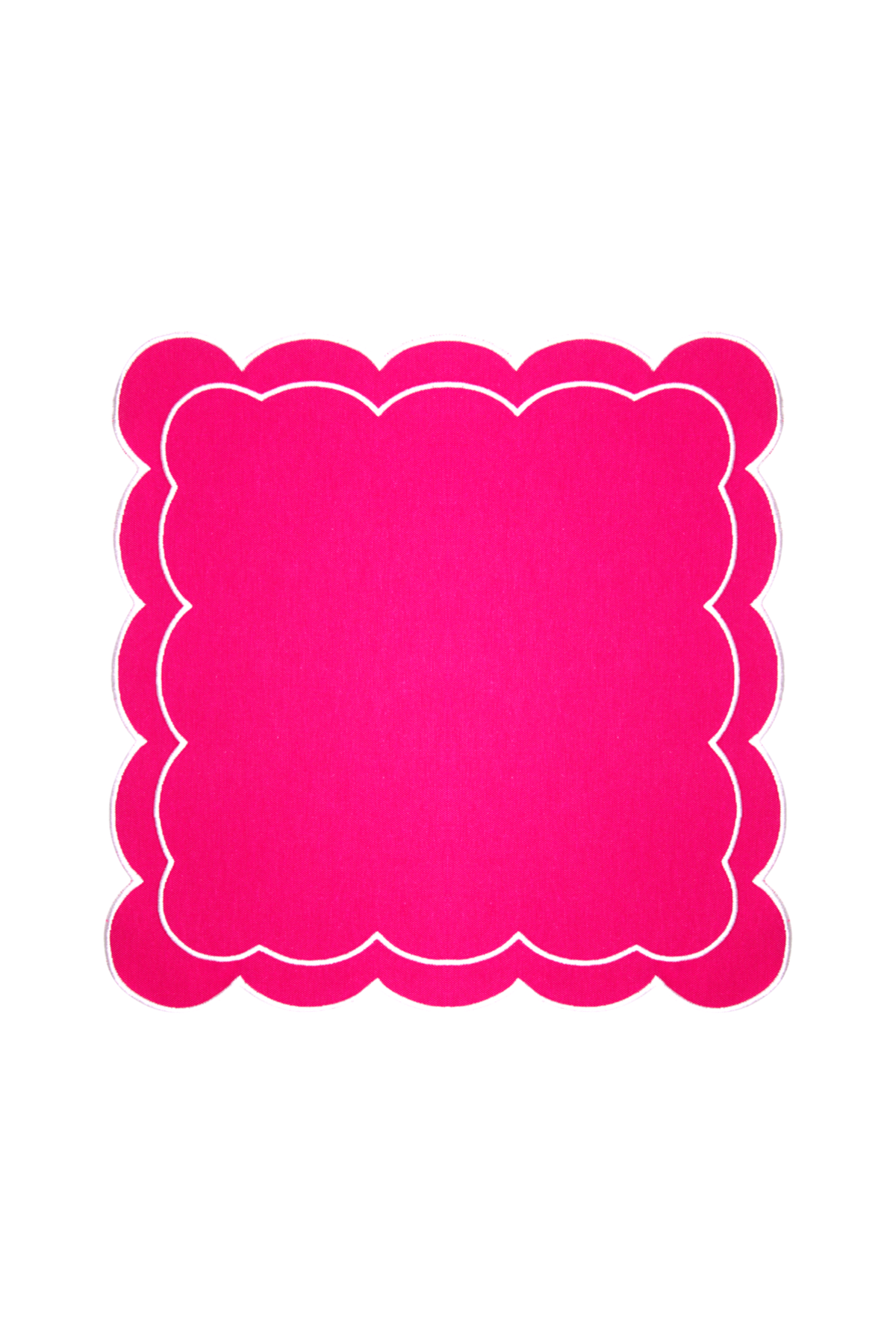 Fuchsia Scallop Amerikan Servisi + Peçete