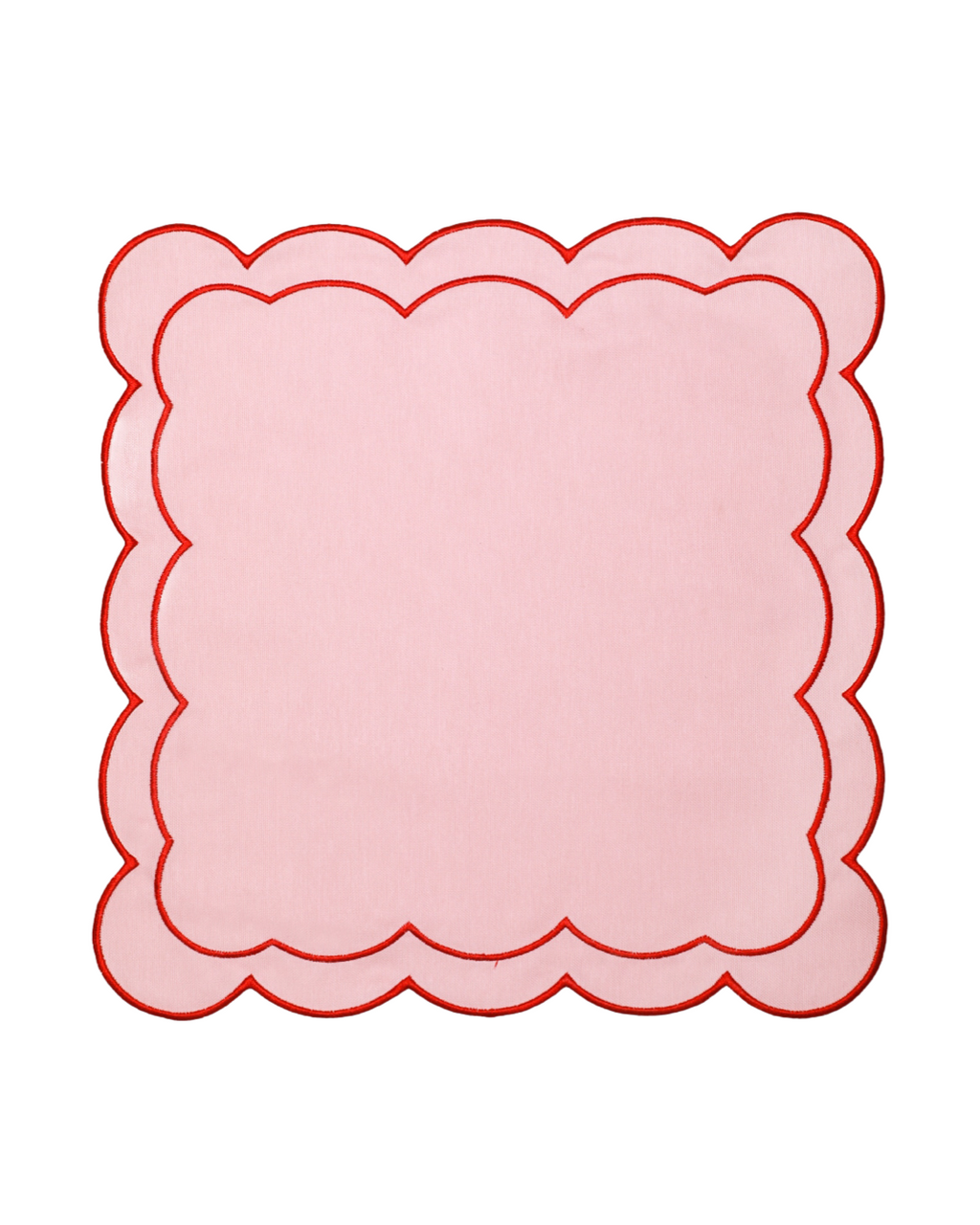 Rose&Red Scallop Napkin (Set of 2)