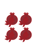 Pomegranate 4'lü Bardak Altlığı