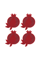 Pomegranate 4'lü Bardak Altlığı